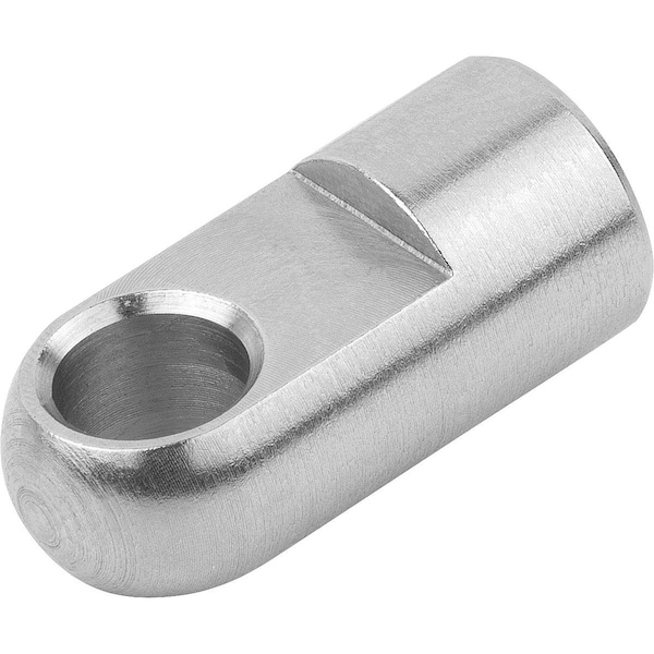 Rod End, Stainless Steel, Bright, M10 Thrd Sz, 12 mm Thrd Lg, 36 mm Overall Lg